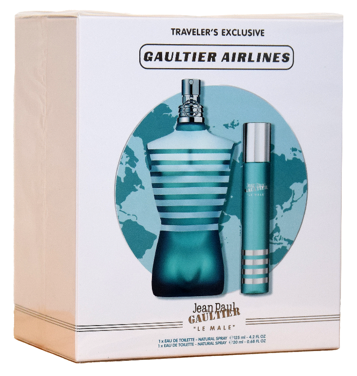 Get trendy with JEAN PAUL GAULTIER Le Male Travel Set for Men -  available at Scentbay. Grab yours for $100 today!