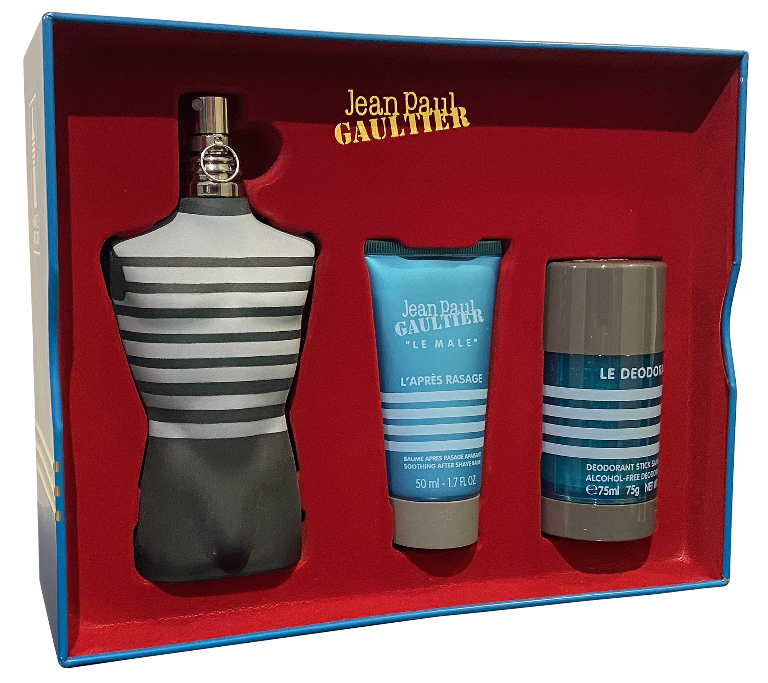 Get trendy with JEAN PAUL GAULTIER Le Male Gift Set for Men -  available at Scentbay. Grab yours for $120 today!